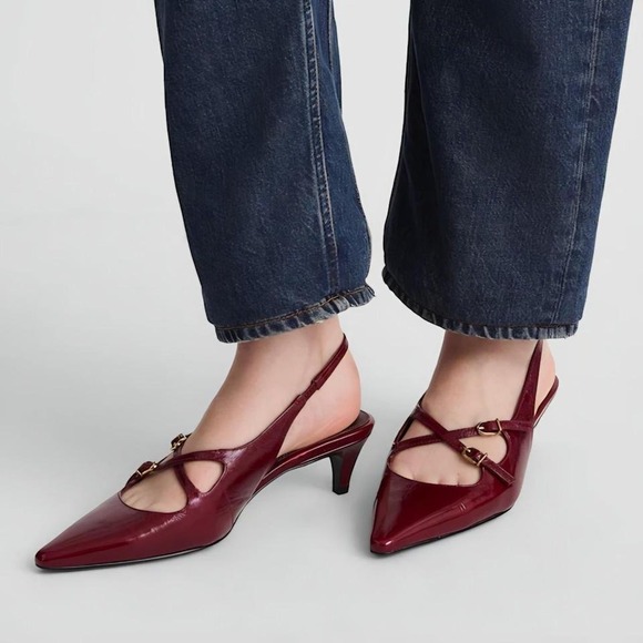 Madewell Shoes - Madewell The Emilie Slingback Pump - Cabernet/ Size 6.5 / Retail $188